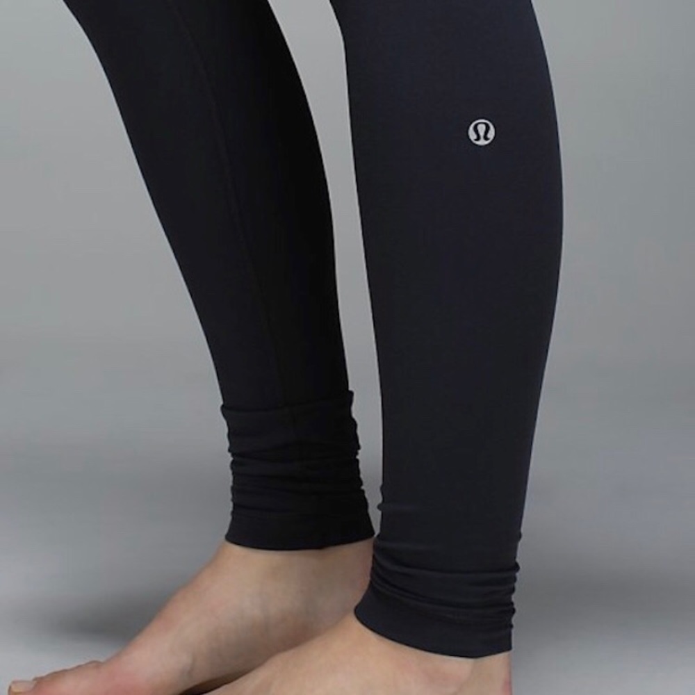 Lululemon Leggings- Tight Fit - Black + White Band